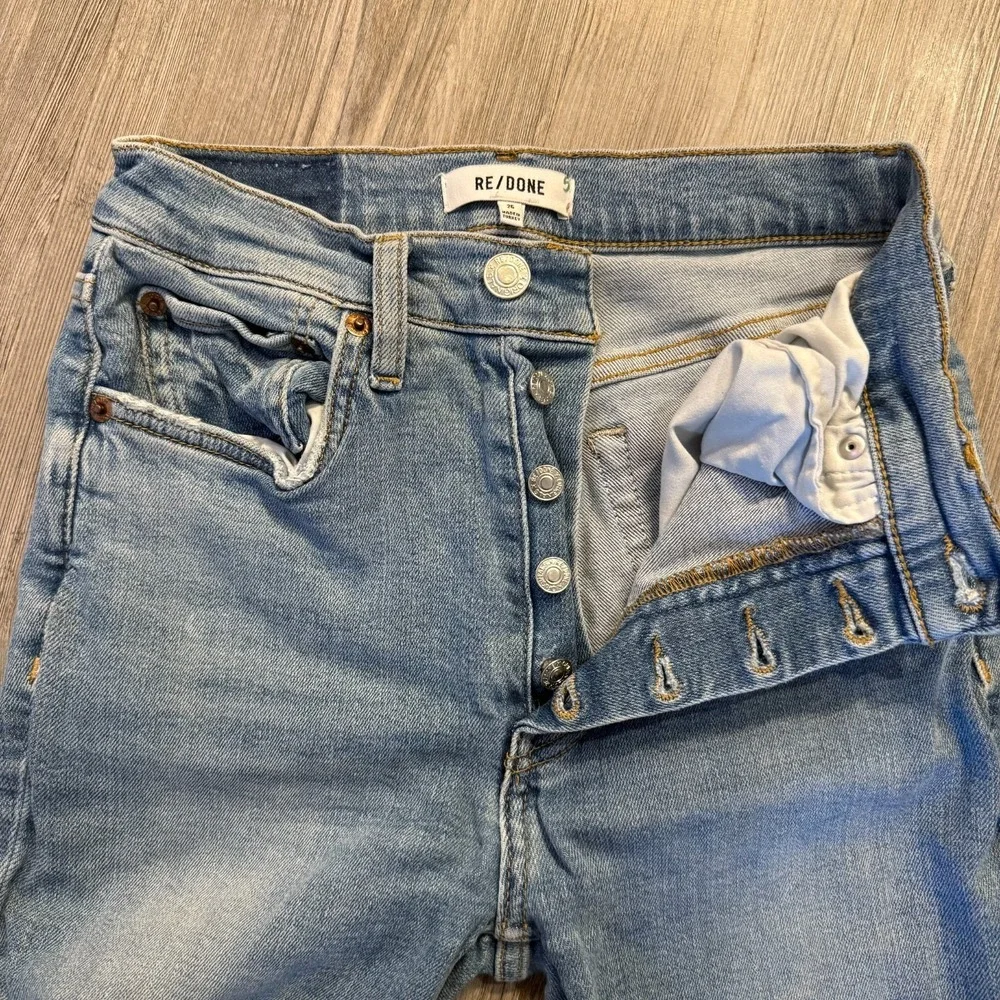 Re/Done Womens 26 90's High Rise Ankle‎ Crop Jeans